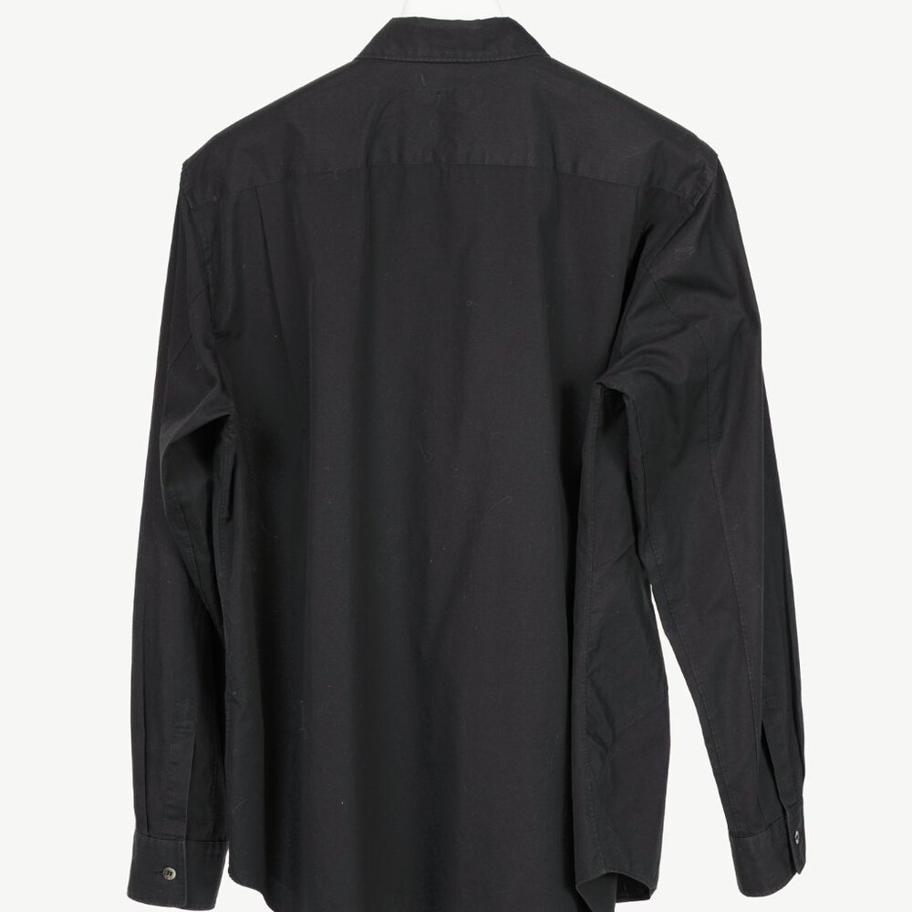 Comme des Garcons Homme Plus Black Cotton-Poplin Diagonal-Panel Buttoned Shirt - Picture 3 of 11